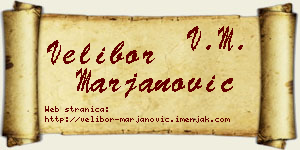 Velibor Marjanović vizit kartica